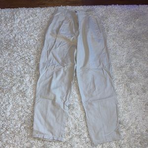 Trendy tan trousers